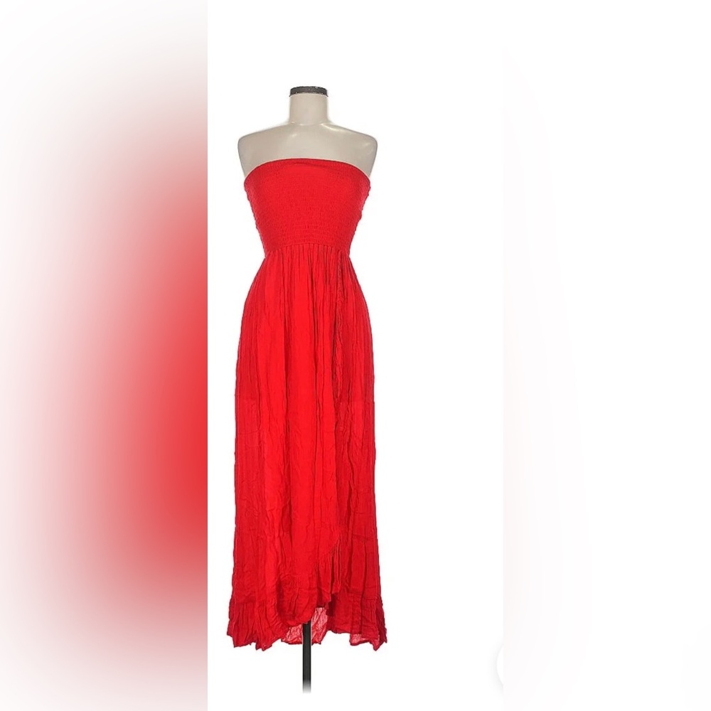 Patrons of Peace Strapless Red Dress